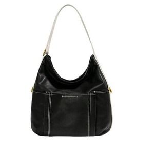 Alco Handbag Rowan Hobo Black Ivory Trim N22